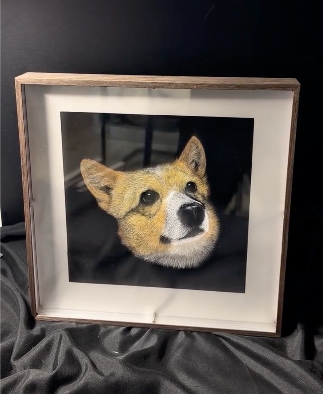 Hand Carved Custom 3D Layered Acrylic Pet Relief Portrait, Timeless Pet Memorial Keepsake for Dogs & Cats