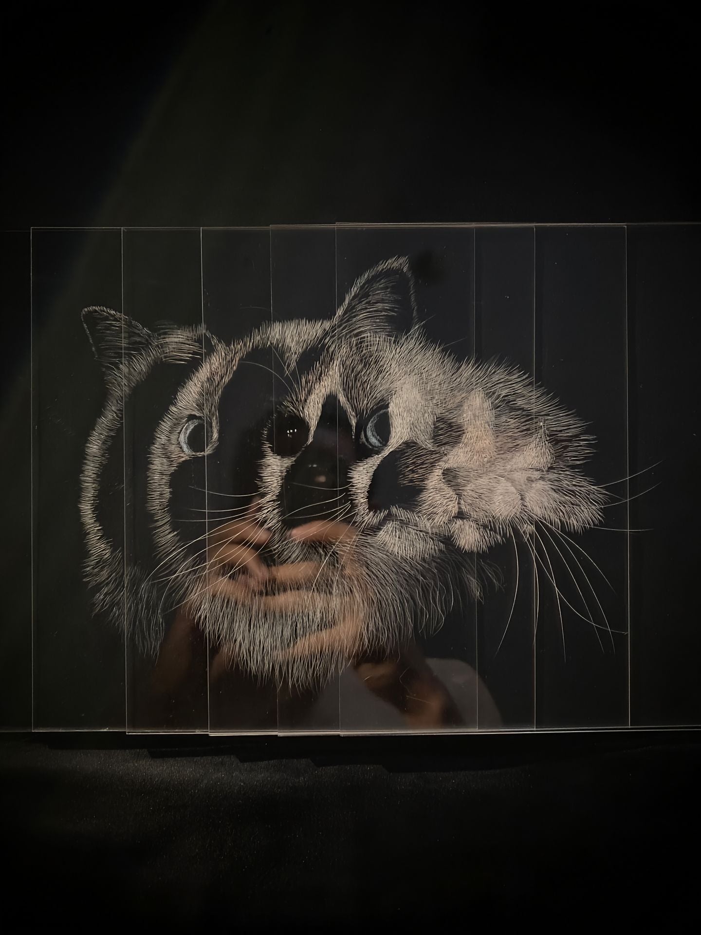 Hand Carved Custom 3D Layered Acrylic Pet Relief Portrait, Timeless Pet Memorial Keepsake for Dogs & Cats