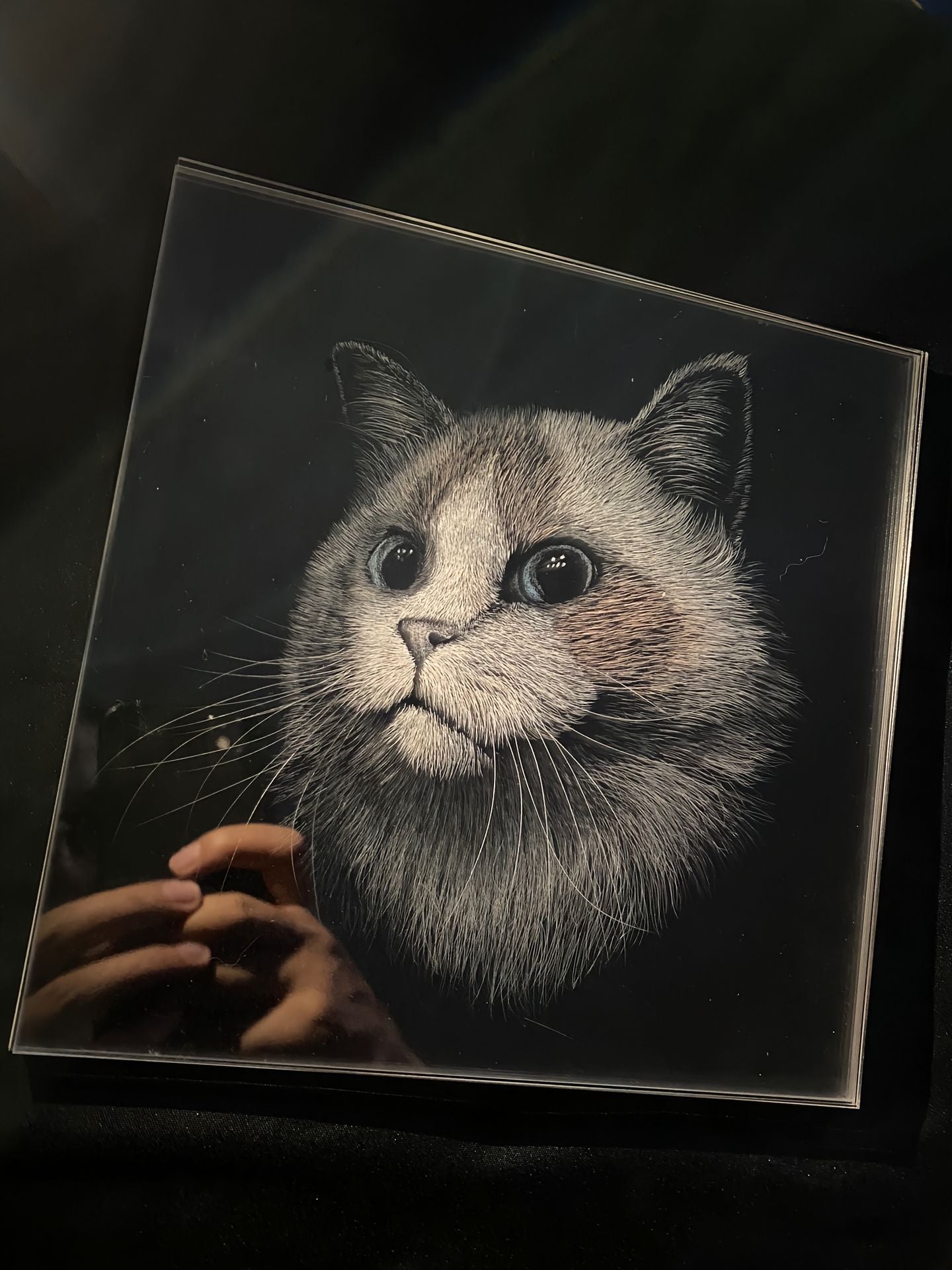 Hand Carved Custom 3D Layered Acrylic Pet Relief Portrait, Timeless Pet Memorial Keepsake for Dogs & Cats
